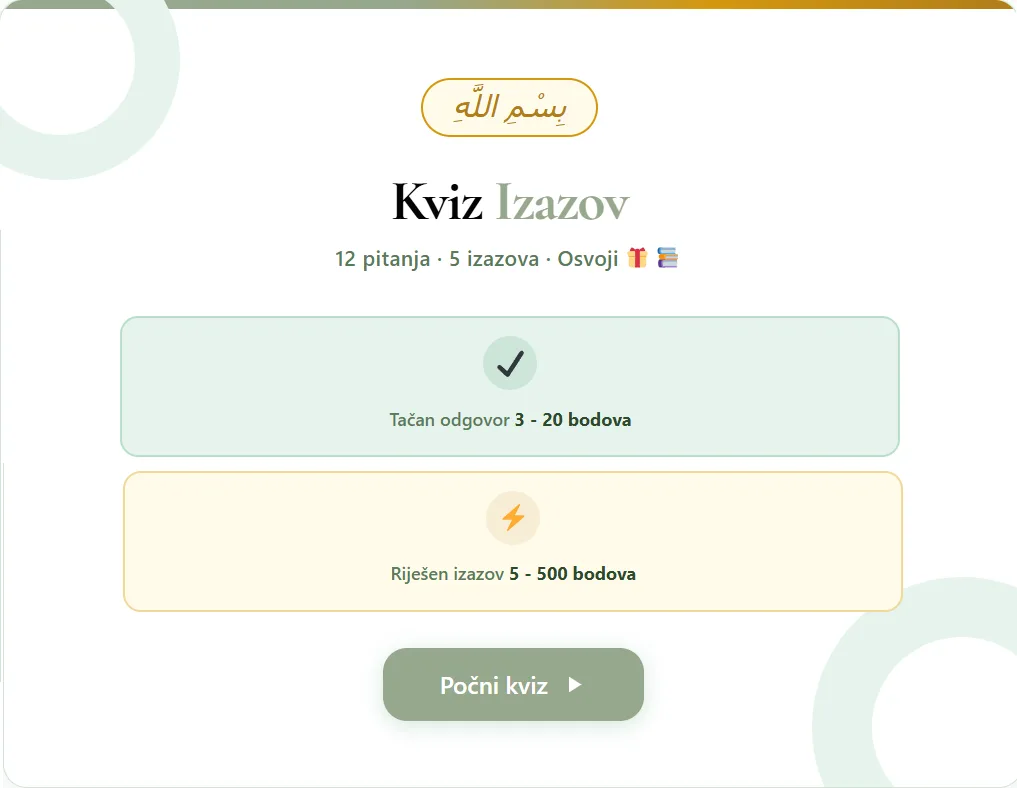 Nagradni kviz izazov